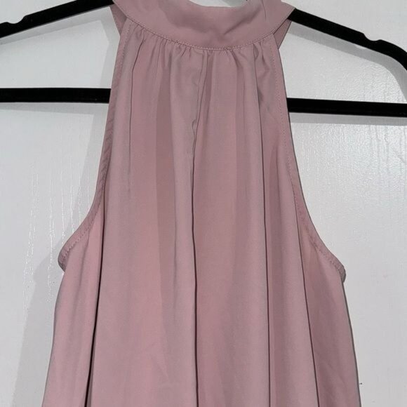 Kirundo Womens Halter Neck Ruffle Hem Dress S Pink Sleeveless - Picture 4 of 9